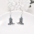 wholesale 925 Sterling Silver Turquoise Cowboy Boot Earrings Bohemian Style Jewelry for Women-0-3