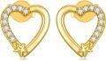 wholesale 14K Gold CZ Pearl Star Heart Stud Earrings for Women Mother's Day Gifts-0-0