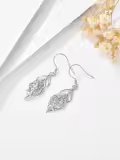 TOUPOP Sterling Silver Tree Of Life Dangle Drop Earrings-0-1