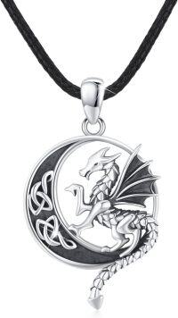 wholesale 925 Sterling Silver Dragon Yin Yang Pendant Necklace for Men Women Gifts-I-Dragon
