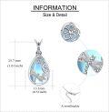 wholesale 925 Sterling Silver Teardrop Blue Opal Dragonfly Keepsake Pendant Necklace with Funnel and Fill Tool-0-4