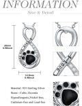 wholesale TOUPOP Cremation Jewelry For Pet Ashes Pet Urn Necklace For Ashes For Women Keepsake Cross Memory Jewelry Sterling Silver Ashes Necklace For Dog Cat Paw W/funnel Filler Kit -0-4