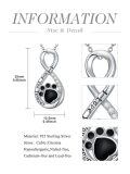 TOUPOP Sterling Silver Paw Cross Pet Ashes Cremation Jewelry Necklace w/Filler Kit-0-4