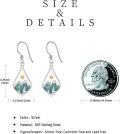 wholesale 925 Sterling Silver Mountain Turquoise and Gold Seed Teardrop Earrings-0-5