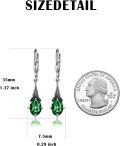 wholesale Sterling Silver Austrian Crystal Vintage Drop Dangle Leverback Earrings-0-56