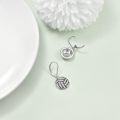 wholesale 925 Sterling Silver Crystal Sport Ball Dangle Earrings for Women - Volleyball Gift-0-2