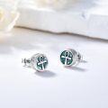 wholesale 925 Sterling Silver Turquoise Cross Ankh Stud Earrings for Men & Women-0-2