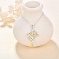 wholesale 925 Sterling Silver Heart and Cross Pendant Necklace for Women-0-1