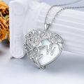 TOUPOP Sterling Silver & Stone Initial Letter Pendant Necklace-0-5