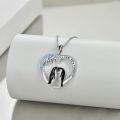 wholesale 925 Sterling Silver Heart-Shaped Penguins Love Forever Pendant Necklace s for Women-0-2