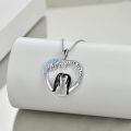 wholesale 925 Sterling Silver Heart-Shaped Penguins Love Forever Pendant Necklace s for Women-0-2