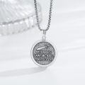 wholesale Copper Oxidized Saint Michael Archangel Round Medal Pendant Necklace-0-2