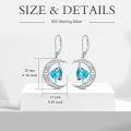 wholesale TOUPOP Moon And Star Earrings Topaz December Birthstone Earrings Sterling Silver Celtic Moon Drop Dangle Earrings Jewelry Anniversary Birthday Christmas Gifts For Women Wife Mom Her -0-5