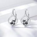 wholesale 925 Sterling Silver Pink Angel Wing Rabbit Hoop Earrings for Women Gifts-0-43