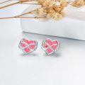 wholesale  Sterling Silver Opal Heart Stud Earrings for Women Minimalist Fashion -0-13