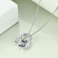 wholesale 925 Sterling Silver Origami Love Heart Raccoon Pendant Necklace -0-2