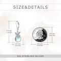 wholesale 925 Sterling Silver Blue Opal Phoenix Teardrop Dangle Earrings-0-4