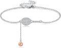 wholesale 925 Sterling Silver Tennis Racket & Ball Charm Bracelet Sporty Gift for Her-0-0