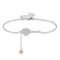 wholesale 925 Sterling Silver Tennis Racket & Ball Charm Bracelet Sporty Gift for Her-0-0