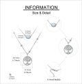 wholesale 925 Sterling Silver Tree of Life Opal Pendant Layered Choker Necklaces for Women Gifts-0-4