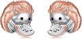 wholesale 925 Sterling Silver Hedgehog Stud Earrings with Rose Gold Plating - Cute Animal  for Women Girls-0-0