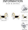 wholesale 925 Sterling Silver Basset Hound Dog Stud Earrings for Women - Cute Puppy  Ideas for Dog Owners and Lovers-0-5