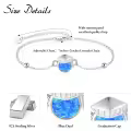 wholesale 925 Sterling Silver Moonstone Graduation Cap Charm Bracelet Wholesale Gift for Women-0-3
