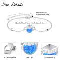 wholesale 925 Sterling Silver Opal Graduation Cap Charm Bracelet-0-3