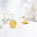 wholesale Gold 925 Sterling Silver Daisy Stud Earrings - Birth Flower  for Women-0-3