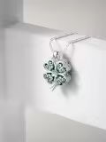 wholesale 925 Sterling Silver Green Crystal Four-Leaf Clover Pendant Necklace Luck Charm Jewelry for Women Girls Gifts 20 Chain-0-4