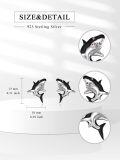 wholesale 925 Sterling Silver Shark Stud Earrings - Ocean Themed Beach  for Her-0-1