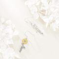 wholesale 925 Sterling Silver Sunflower Love Drop Earrings for Women -0-2