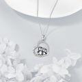 wholesale 925 Sterling Silver Penguin Love Forever Heart Pendant Necklace for Women Girls Gifts-0-2