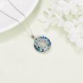TOUPOP Sterling Silver Blue Crystal Tree Of Life Monkey Necklace Jewelry Gifts For Women-0-4