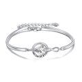 wholesale 925 Sterling Silver Infinity Bracelet With Crystal Charm One Day At A Time-0-0