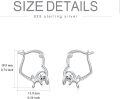 wholesale 925 Sterling Silver Hypoallergenic Dog Huggable Animal Ear Cuff Hoops for Women Girls Minimalist  36mm Diameter-0-3