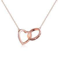 TOUPOP Sterling Silver & Zircon Heart I Love You To The Moon And Back Pendant Necklace-undefined