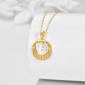 wholesale 14K Gold Celtic Knot Freshwater Pearl Pendant Necklaces  for Women-0-1