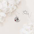 wholesale 925 Sterling Silver Spider Moon Drop Earrings with Red Crystal Accents-0-4