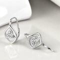 wholesale 925 Sterling Silver Celtic Knot Leverback Dangle Drop Hoop Earrings for Women Gift Ideas-0-1