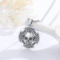 wholesale 925 Sterling Silver Skull Pendant Norse Viking Jewelry Mens Womens Gifts -0-1