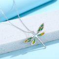 wholesale 925 Sterling Silver Rainbow Moonstone Dragonfly Pendant Necklace Gemstone s for Her-0-4