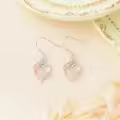 TOUPOP Sterling Silver Rose Heart Butterfly Initial R Dangle Earrings-0-3