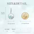 wholesale 925 Sterling Silver Blue Opal Starfish Wave Dangle Earrings Wholesale Sea Life  for Women Girls-0-1