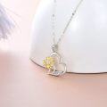 wholesale 14K Gold Diamond You Are My Sunshine Heart Necklace for Women-0-3
