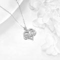 wholesale 925 Sterling Silver Heart Infinity Love Pendant Necklace-0-1