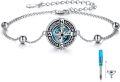 wholesale 925 Sterling Silver Crystal Compass Urn Bracelet for Women-0-0