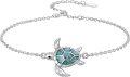 wholesale Ocean Bracelet 925 Sterling Silver Turquoise Sea Animal Link Bracelet Beach Themed Jewelry Gifts For Women -0-0