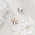 wholesale 925 Sterling Silver Fox Teacup Dangle Earrings for Women Girls Gifts Jewelry Accessories-0-3