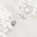 wholesale 925 Sterling Silver Cat Crescent Moon Butterfly Drop Earrings For Women-0-2